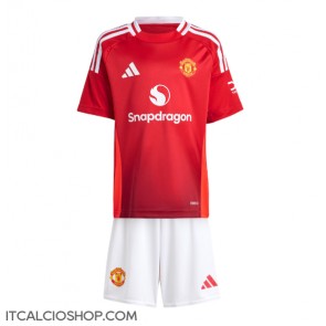 Manchester United Prima Maglia Bambino 2024-25 Manica Corta (+ Pantaloni corti)